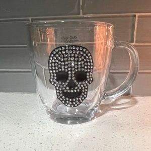 Sale 🕷 HALLOWEEN BLING SKULL 💀 GLASS MUG
